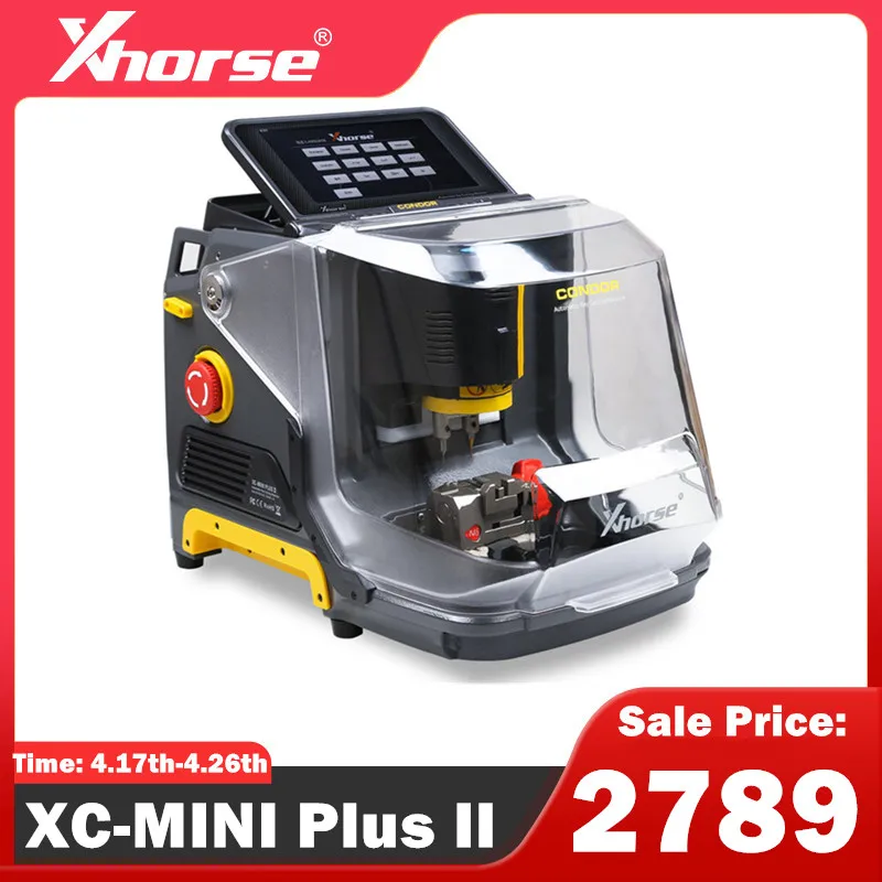 Xhorse Condor XC-MINI Plus II Key Cutting Machine Support Car Motorbike Household Keys with M3 and M5 Clamps