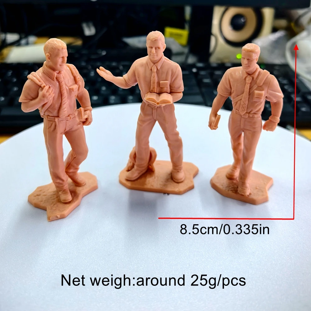 3PCS/SET Scholars Figure Plastic Molds for Bonsai Creative Landscape Garden Decor Indoor Outdoor Courtyard Home Decoration