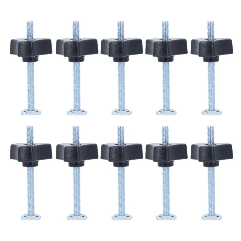 10 Sets T Track Knobs Stainless Steel M8x100mm Threaded Bolt And Nut Washer Kit For Woodworking Jig Fixture