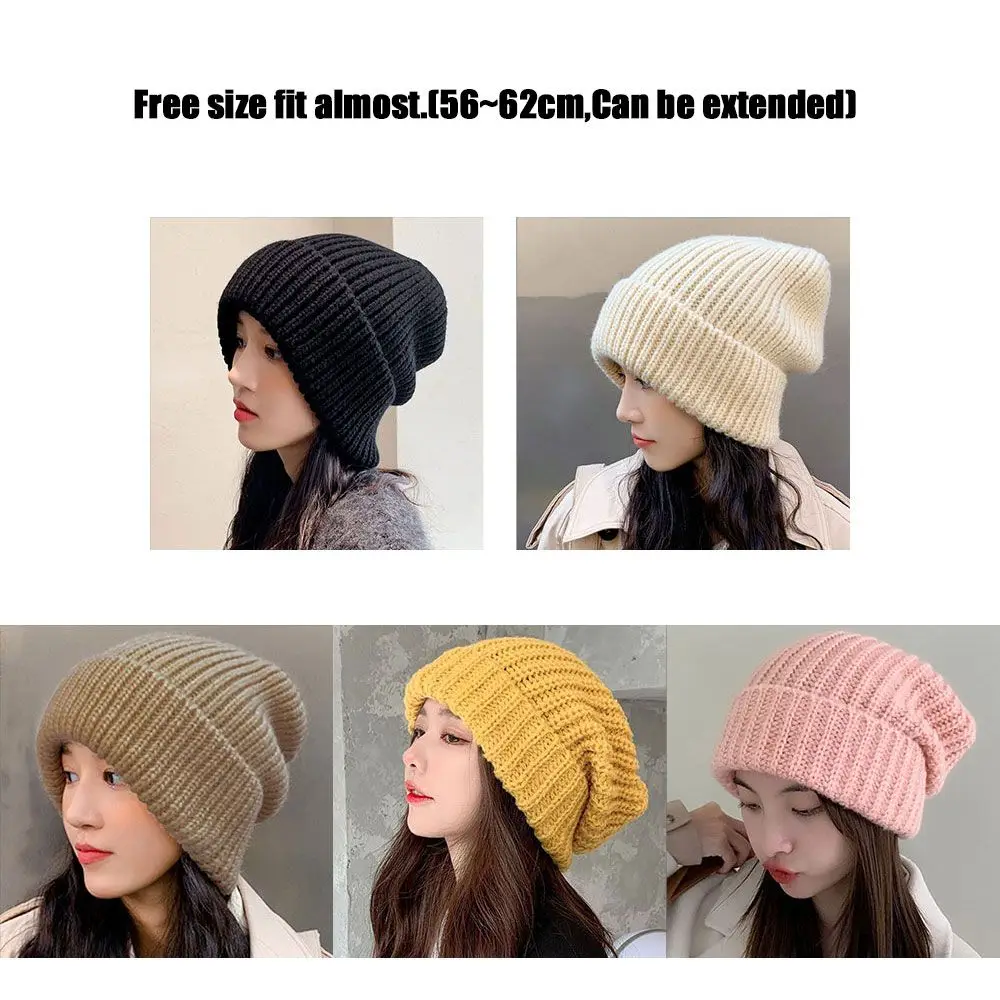 Solid Cute Knitted Beanies High Quality Woman/Men Multi Colors Warmer Bonnet Ladies Casual Cap Outdoor