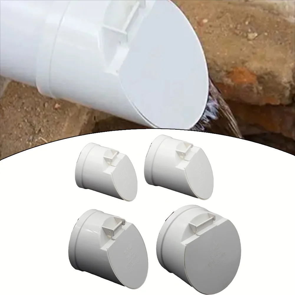 50-160mm PVC Drain Pipe Check Valve With Anti-rat Cover For Sewage Septic Tank Drainage  Self-gravity Closed Deodorant Cover ﻿