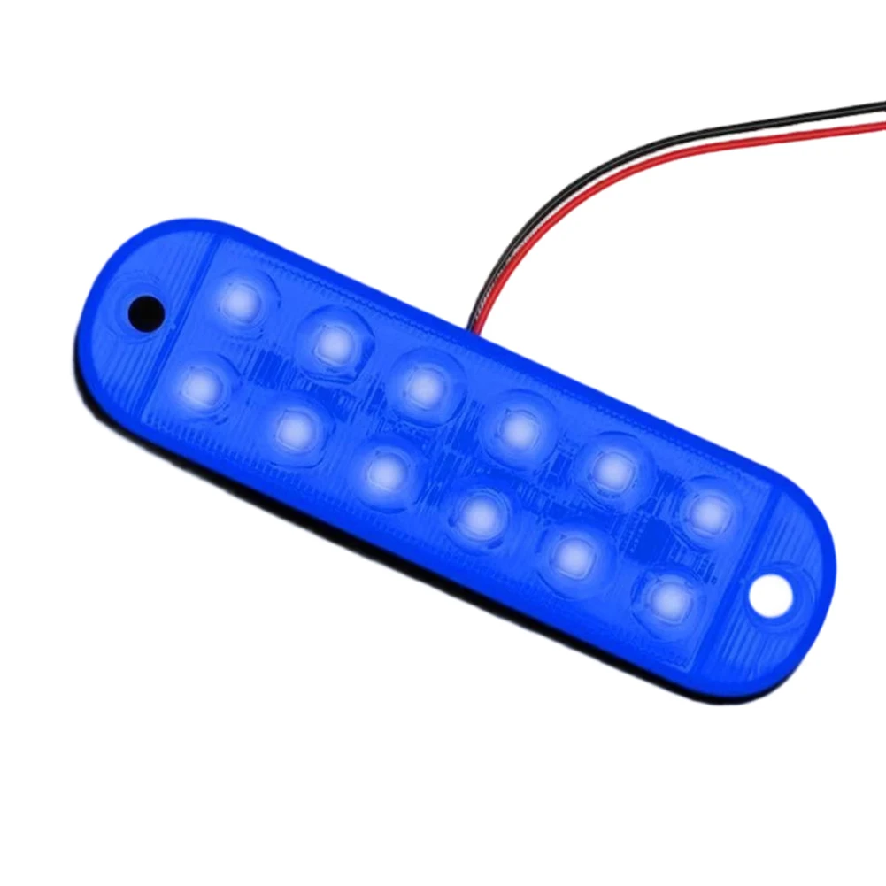 12-Bulb LED Signal Light for Side Marker Use on For Lorries RV Trailers Motorbikes Supporting 12 to 80 Volt DC Input