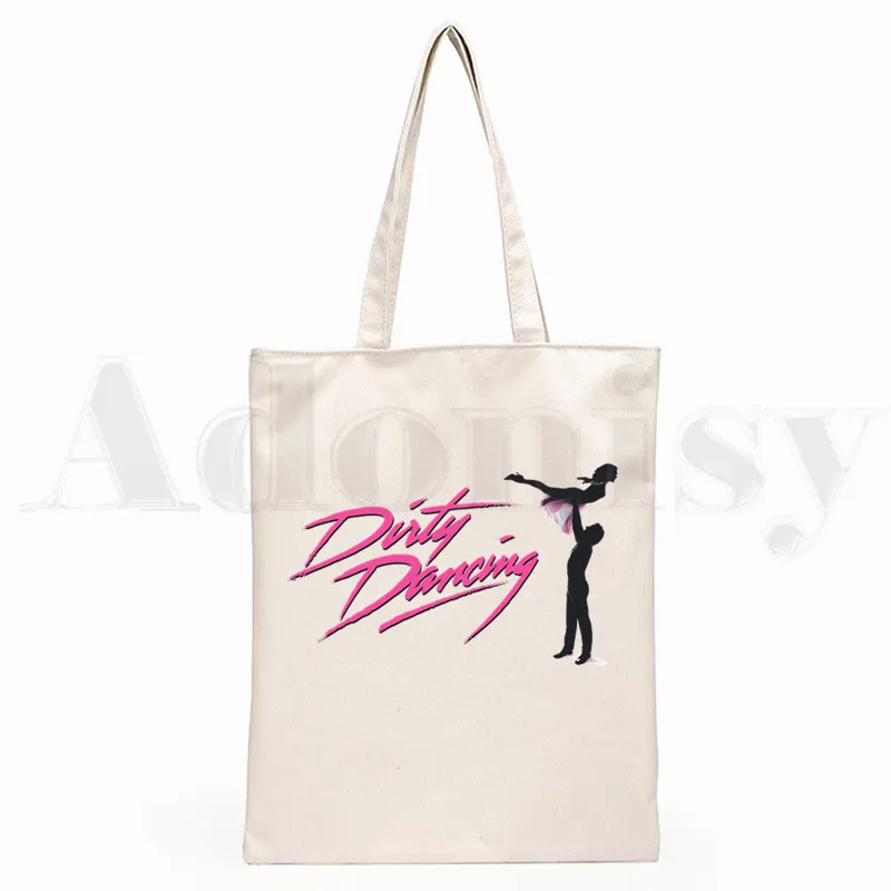 Dirty Dancing Hip Hop Canvas Tote Woman Harajuku Casual ToteBag Shopping Handbag for Girls