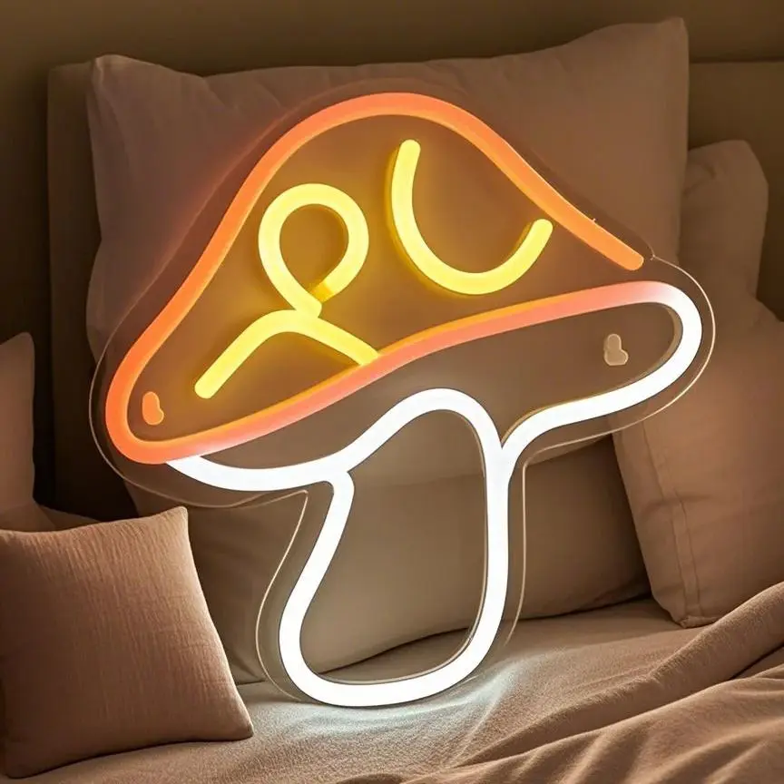 

Светодиодный неоновый светильник Chi-buy в форме гриба, USB-питание, 3D-декор для стен, ночник, украшение для спальни и гостиной