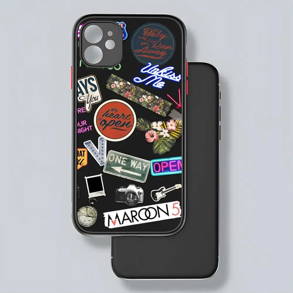 Maroon 5 Band Phone Case Matte Transparent Back For IPhone 15 16 Pro Max X XR XS 14 13 12 11 Plus Cover