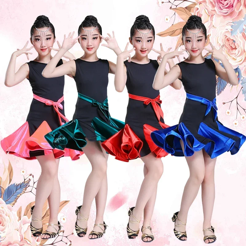

2021 The New Children Latin Dance Skirt Girl National Standard Performance Competition Latin dance skirt