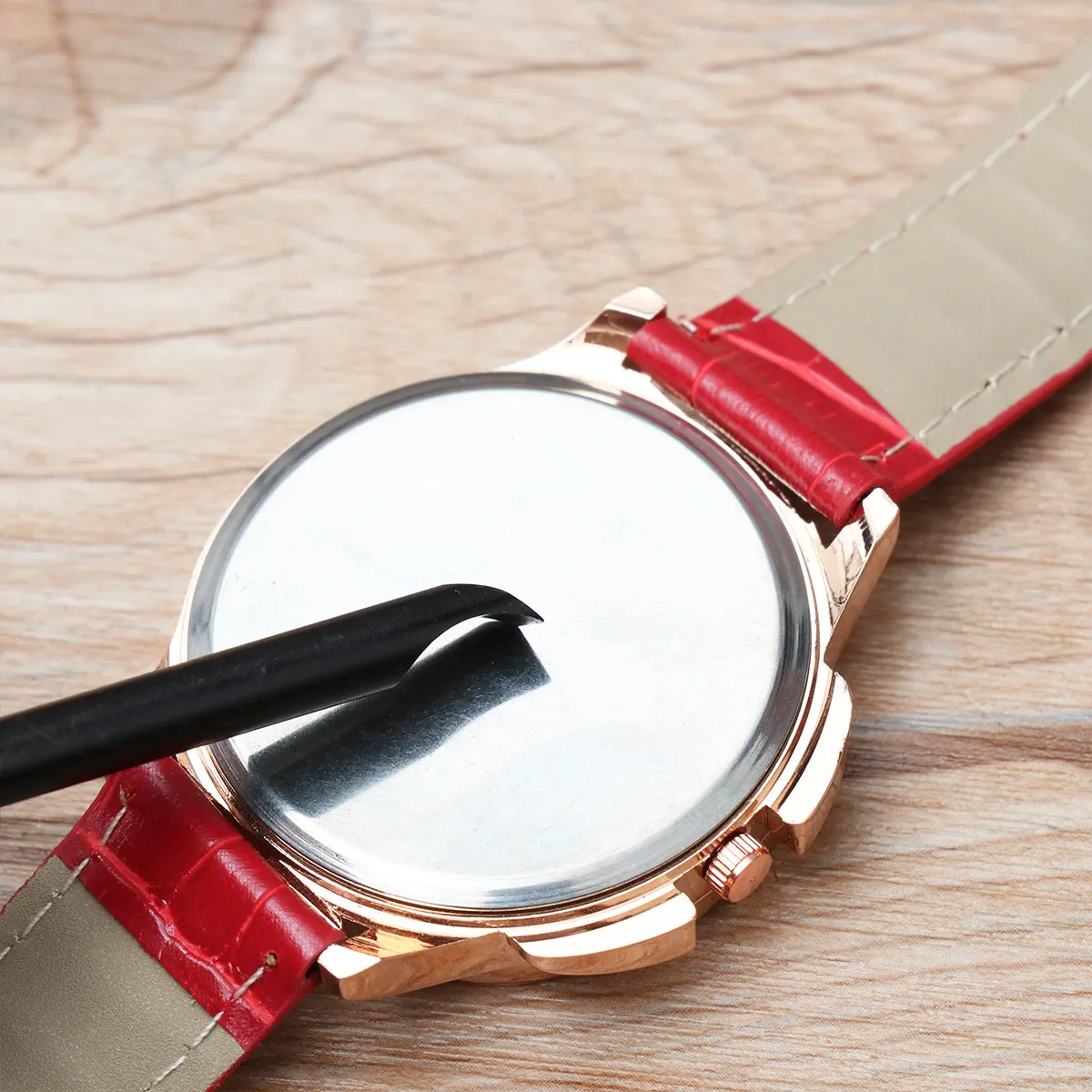 Shape Watch Case Back Opener Remover Pry Lever Hard Aluminum Alloy Handle Tempered Steel Tip for Delicate High Grade