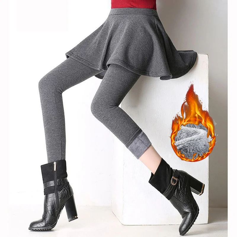 겨울 여성용 플러시 보온 레깅스 소녀용 눈 방한 하이웨이스트 플러시 바지 여성 레트로 솔리드 편안한 얇은 바지