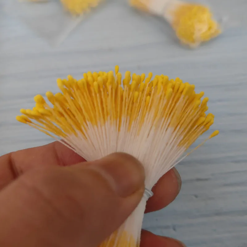 350pcs 1mm 2mm Retro Matte Double Heads Mini Flower Stamen Pistil Wedding Decoration DIY Fake Christmas Scrapbooking Gift Craft