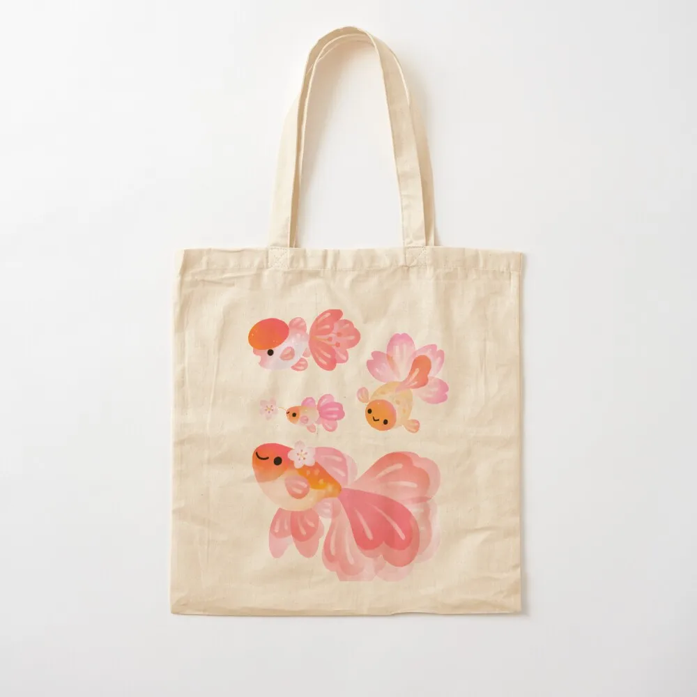

Cherry Blossom Goldfish 2 Tote Bag large tote shopping logo canvas Canvas