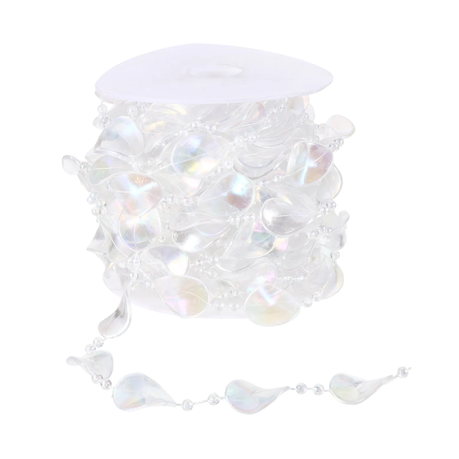 1 لفة خرز كريستالي سلسلة أكريليك شفاف مابل ليف جارلاند الزفاف الذكرى عيد ميلاد الستار الديكور DIY الخرز