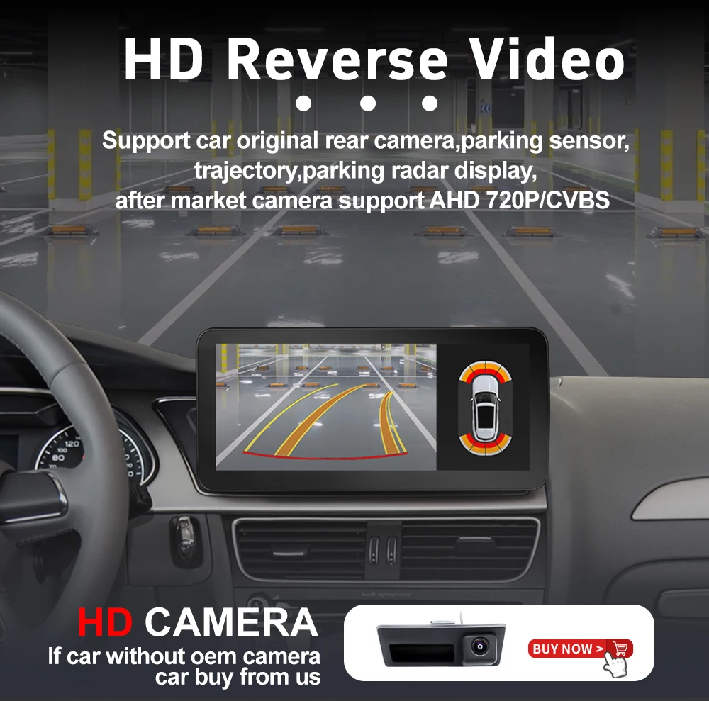 1920*720P Display-Bildschirm Linux-System Autoradio-Stereoanlage für Audi A4 B8 A5 2009-2016 Multimedia-Player BT Wireless Carplay Auto – Detail 9