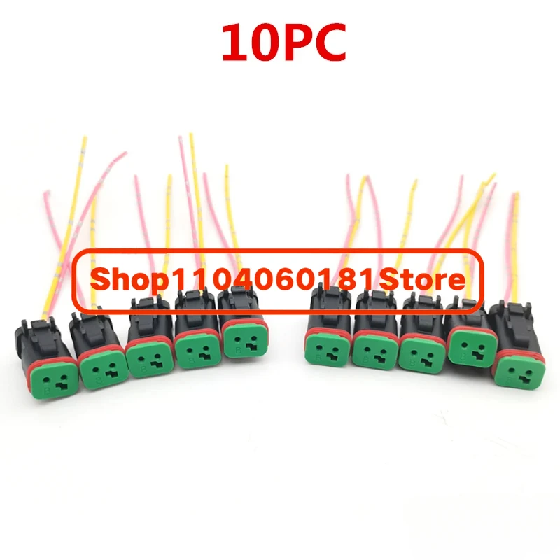 1and 10PC 2pin lighting plug connector For Komatsu excavator solenoid valve water temperature and speed sensor