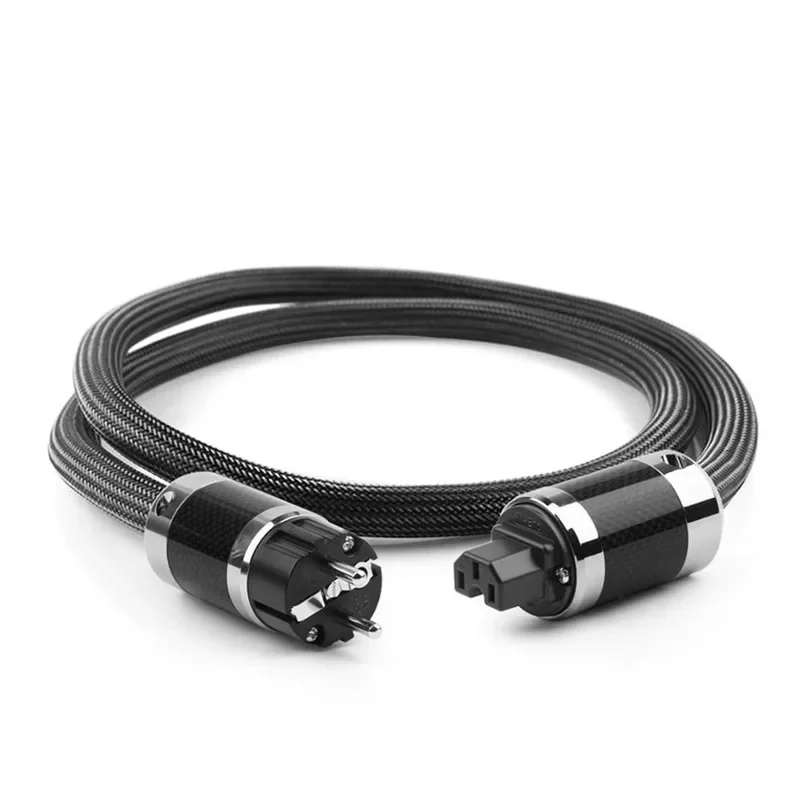 Imagem -06 - Conector de Energia Elétrica e Tomadas Faça Você Mesmo ac ue Fibra de Carbono Banhado a Ródio Masculino Conectores Feminino Iec Schuko Hifi Audio Plugs e Tomadas