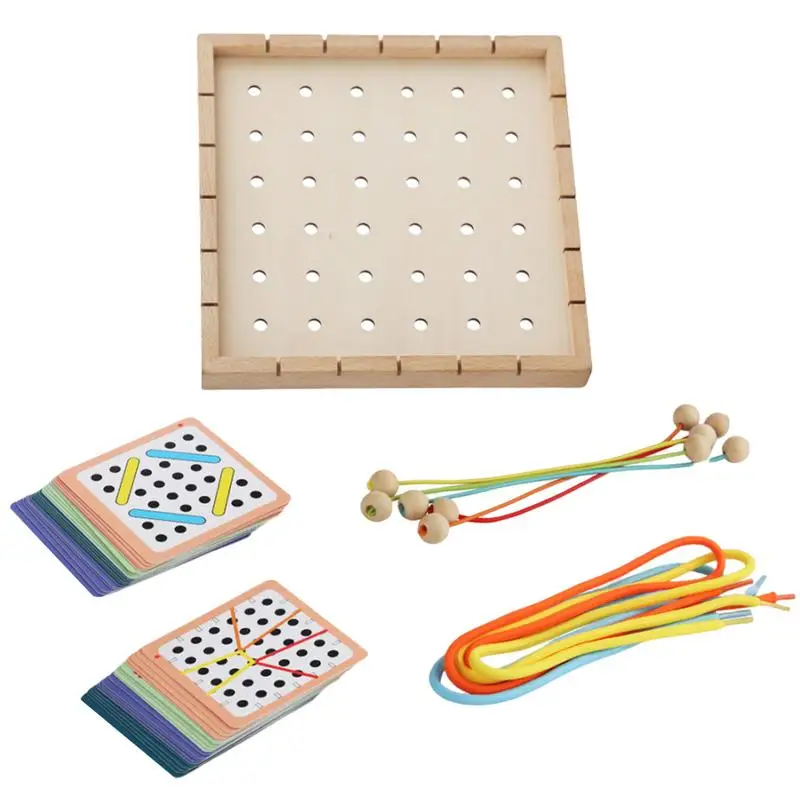 

Kids Lacing Threading Montessori Toys Fine Motor Skills Board Games Thinking Educational Toys