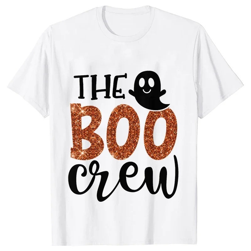 The Boo Crew Koszulki Halloween Rodzinne pasujące koszulki Rodzinne koszulki na imprezę Halloween Ubrania z krótkim rękawem Trend w modzie T-shirty