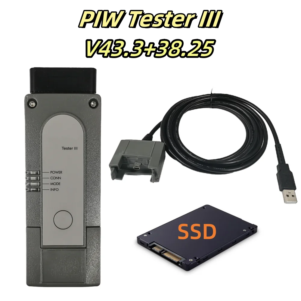 New 2024 PIW PT3G Tester III VCI Diagnostic tool PT3G Programming Engineer Mode Software SSD V43.3 V38.25 car diagnostic tool