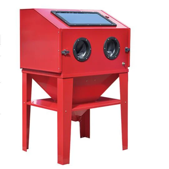 350L Capacity Sand Blasting Cabinet Sand Blaster with Blasting & 4 Nozzles for Paint Rust Removal Sandblasting Machine