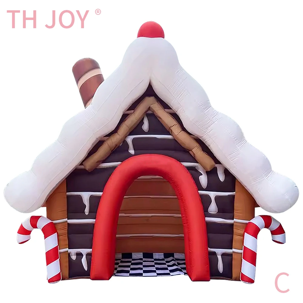 Schnelles Luftschiff zur Tür, 2025 aufblasbares Weihnachtsmann-Grotto, 3 x 3 m, maßgeschneidertes aufblasbares Weihnachtsmann-Zelt, Weihnachtshaus zur Dekoration