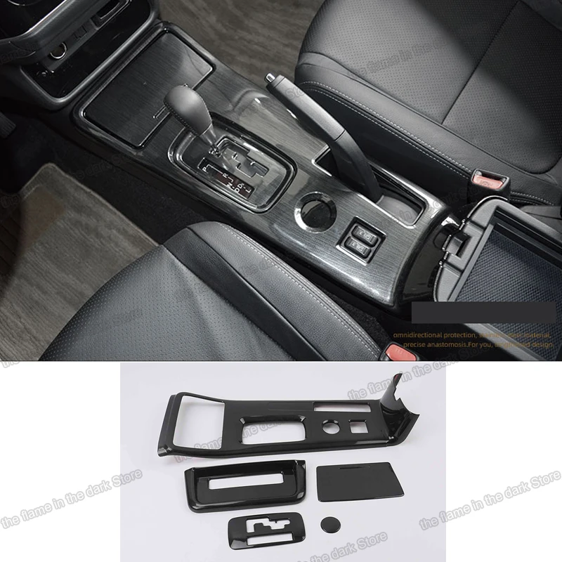 for Mitsubishi Outlander Car Central Control Gear Panel Interior Accessories 2017 2018 2019 2020 2021 2022 cup frame styling