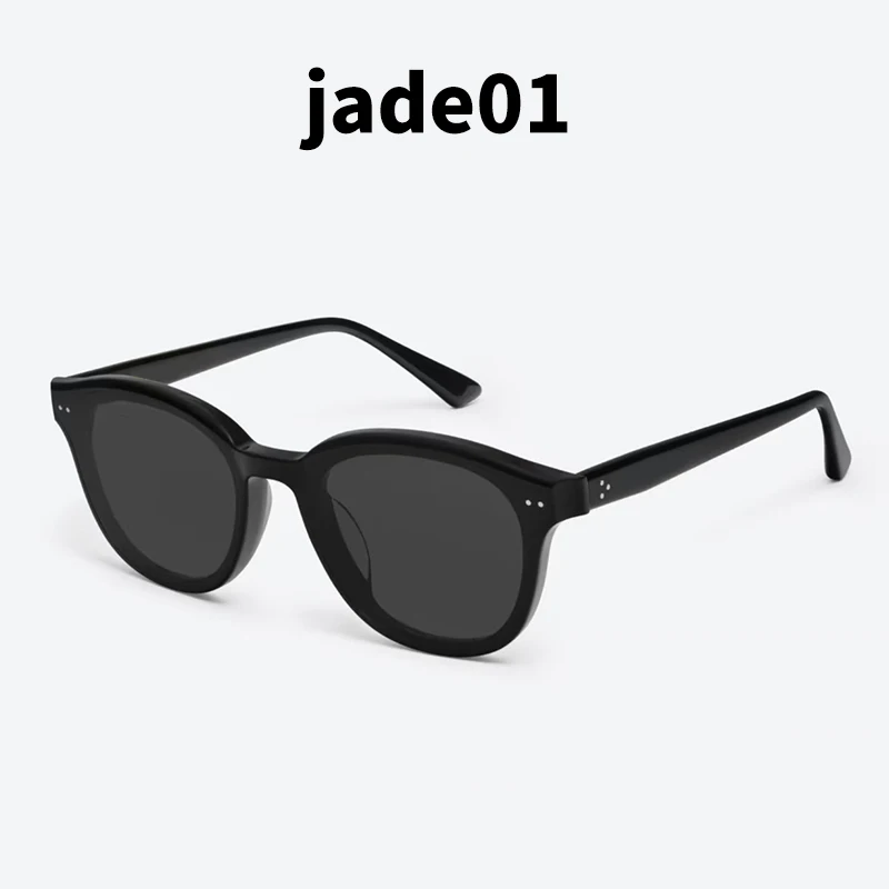 

GM Jade01 Sunglasses New Retro GM Acetate circular Sunglasses Unisex Oversized Fashion Frame,Face Slimming UV400 Protection