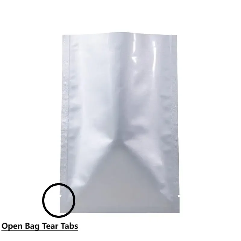 100pcs Self-Sealing Hot Seal Flat Pure Aluminium Foil Moisture-proof Sealing Bag Tea Coffee Bean Candy Home Packing Bag