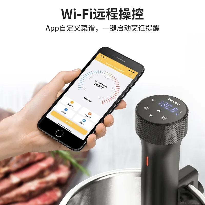 110V/220V WEVAC Sous Vide Precision Cooker Immersion Circulator for Steak Home Chef AI