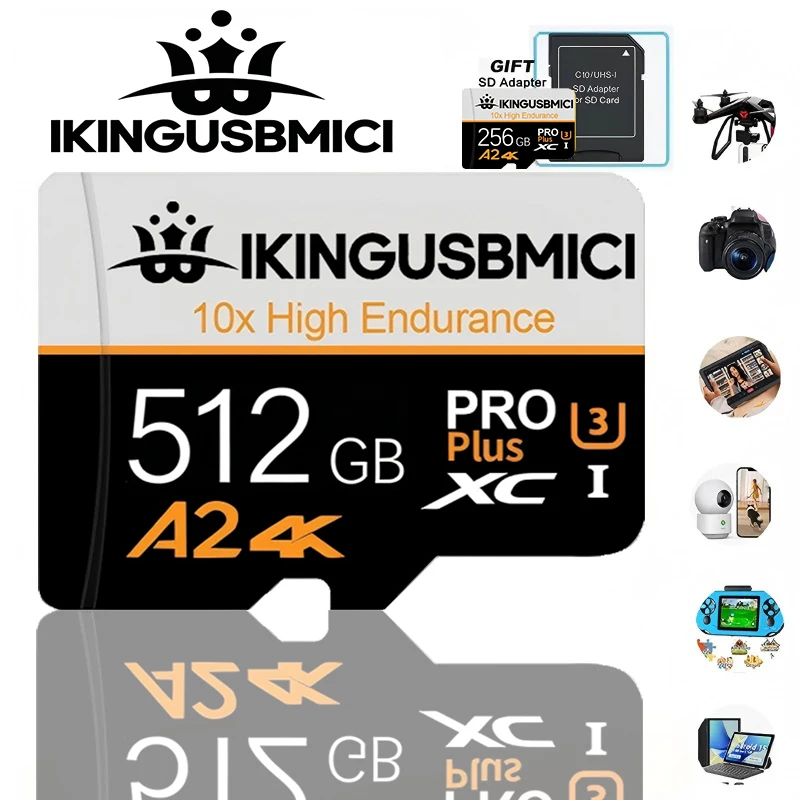 512GB 32GB 64GB 256GB New SD Cards Memory Card Micro TF SD Card TF Cards U1 for Drone/Surveillance/Tablet/Speaker/MP4 Player
