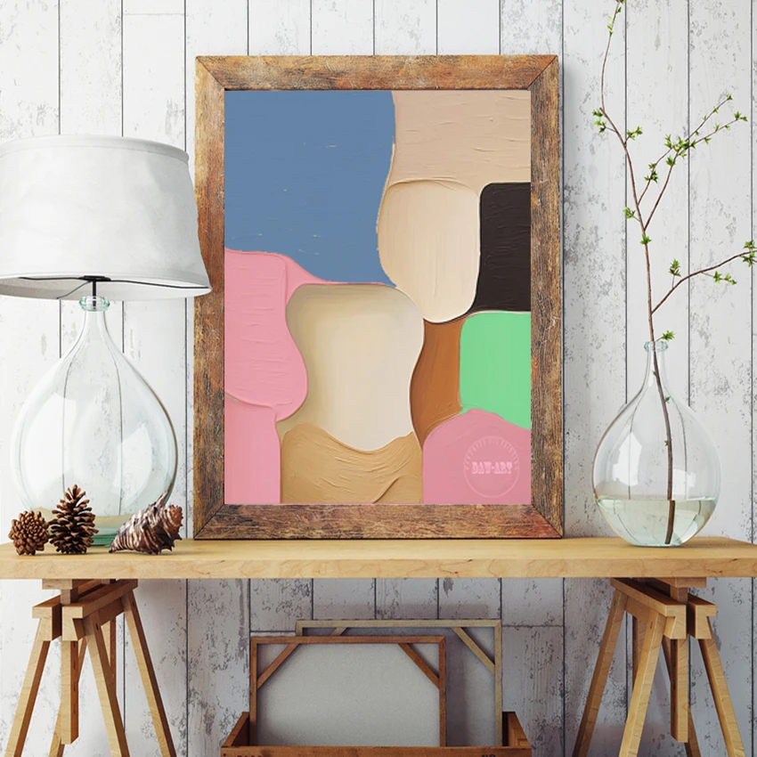 

Высококачественная художественная картина с ручным рисунком, стена украшения гостиничного номера, безрамная, современная абстрактная акриловая живопись, произведения искусства на холсте