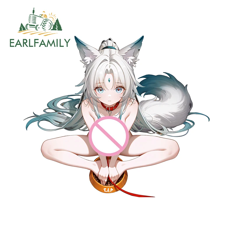 EARLFAMILY الفرسان عارية لولي سيارة ملصق الإبداعية فتاة الذيل يهز الساخن بيع ملصق مائي BDSM اكسسوارات السيارات الثلاجة ديكور #3