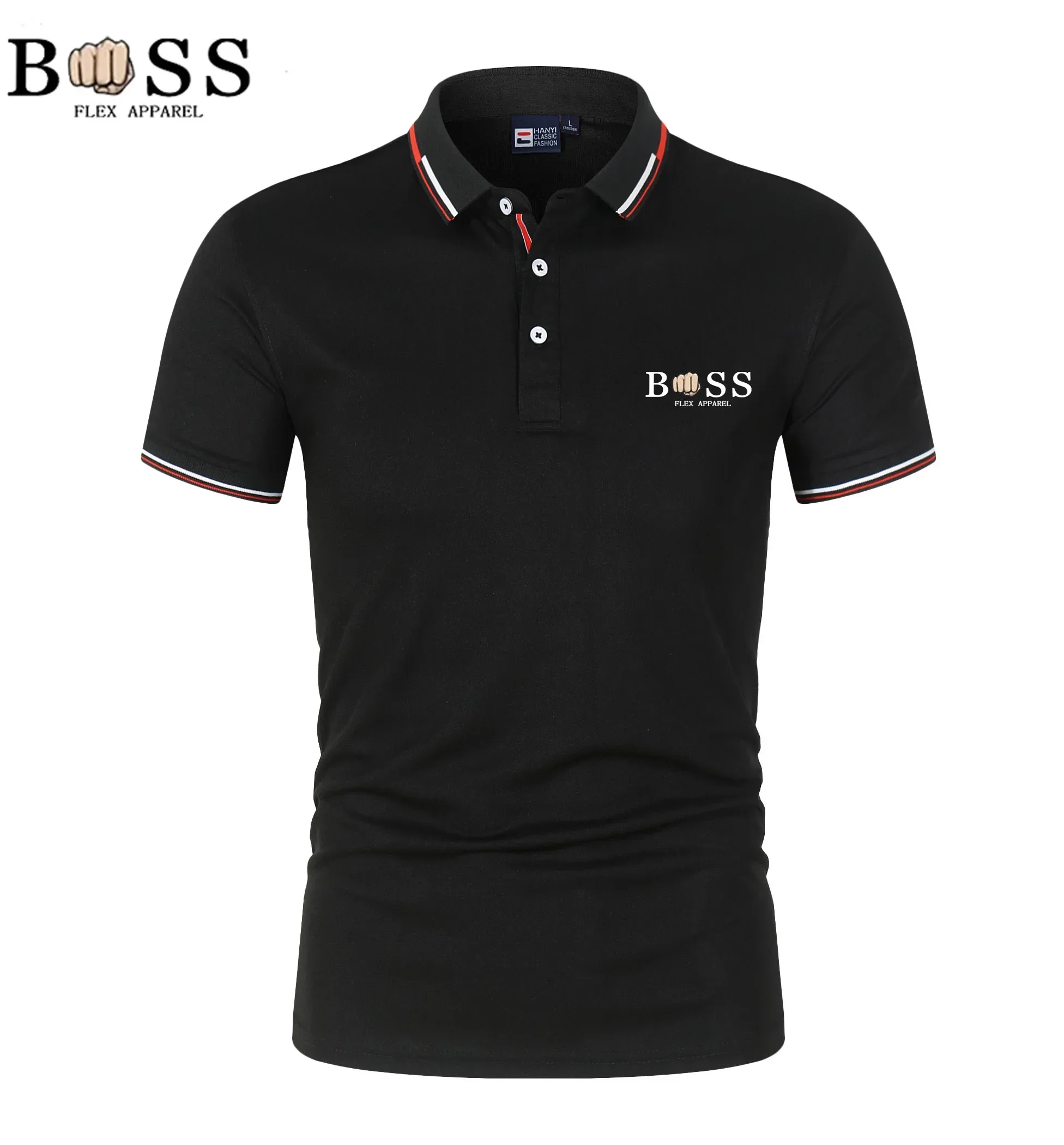 Polo de manga corta con solapa para hombre, camiseta informal de negocios a la moda, ajustada, de verano, novedad de 2024