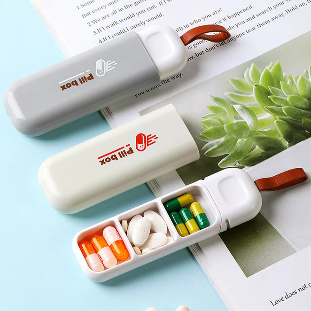 

Portable Pills Storage Box Compact Durable Capsules Case Travel Organizer Sealed Mini Compartments Dispenser Carrying Container