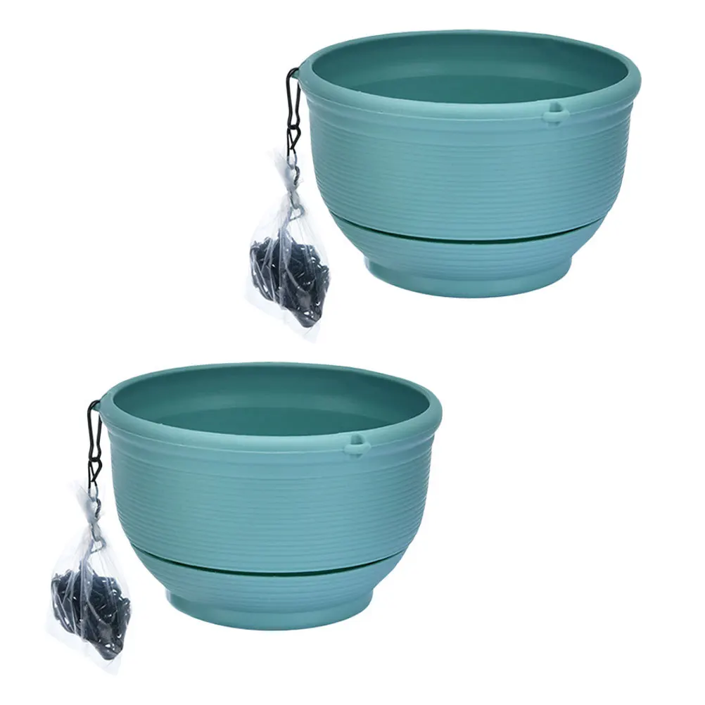 

2pcs Hanging Flower Pots Balcony Chlorophytum Planting Pots Plastic Flower Containers Outdoor Garden Planter Durable
