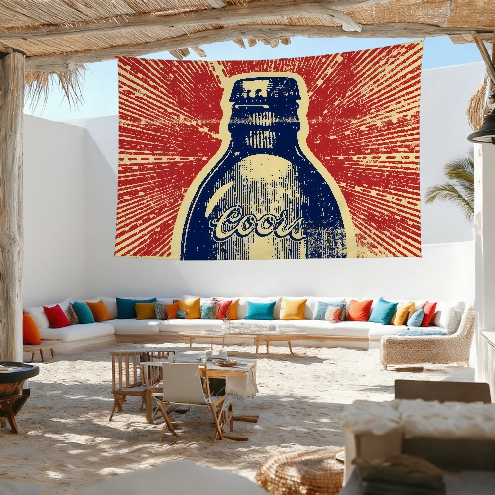 C-coors logo B-banquet flag For Outdoor Camping Bar Picnic Party Home Decoration Ornaments Banner