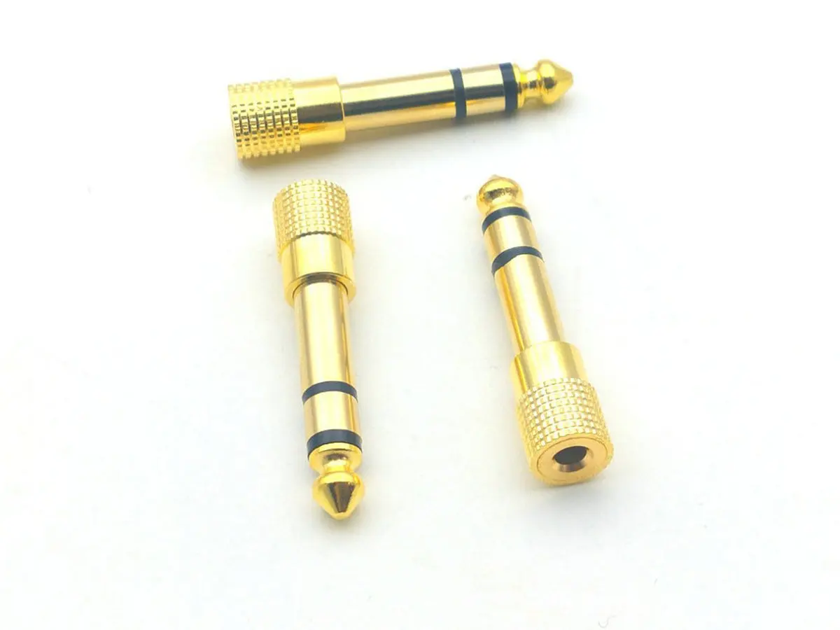 200pcs 6.3 adapter Audio 6.35mm Male Plug to 3.5mm Female Jack Aux Stereo TRS Adapter image 2
