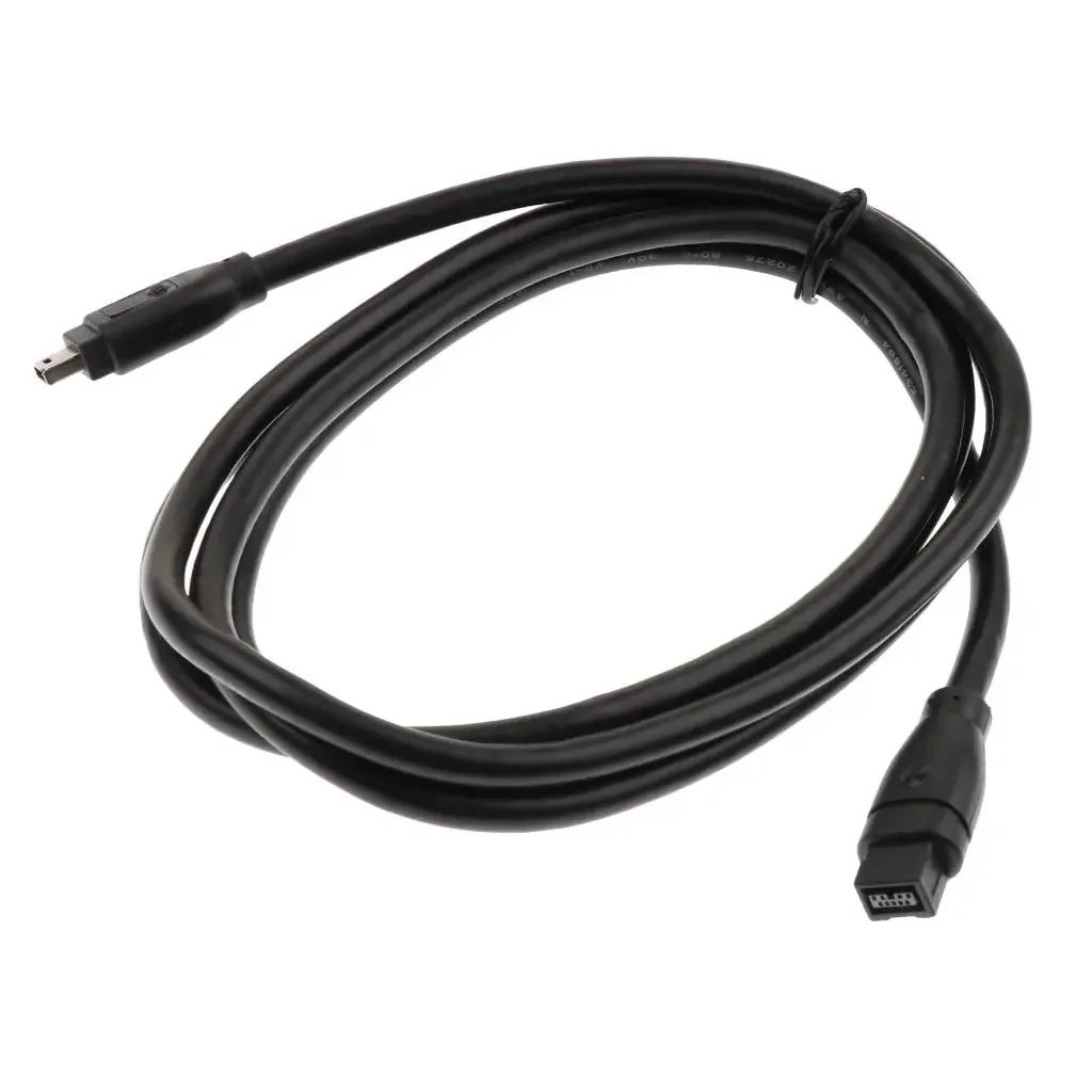 Fire Cable IEEE 1394 800 to 400 9 pin 4 Pin DV Ilink Digital NEW Cable Black