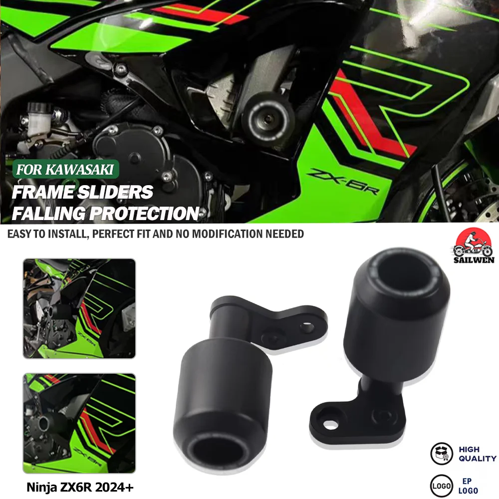 

zx-6r 2024 For Kawasaki ZX-6R 2024+ Motorcycle Falling Protection Frame Slider Fairing Guard Crash Pad Protector