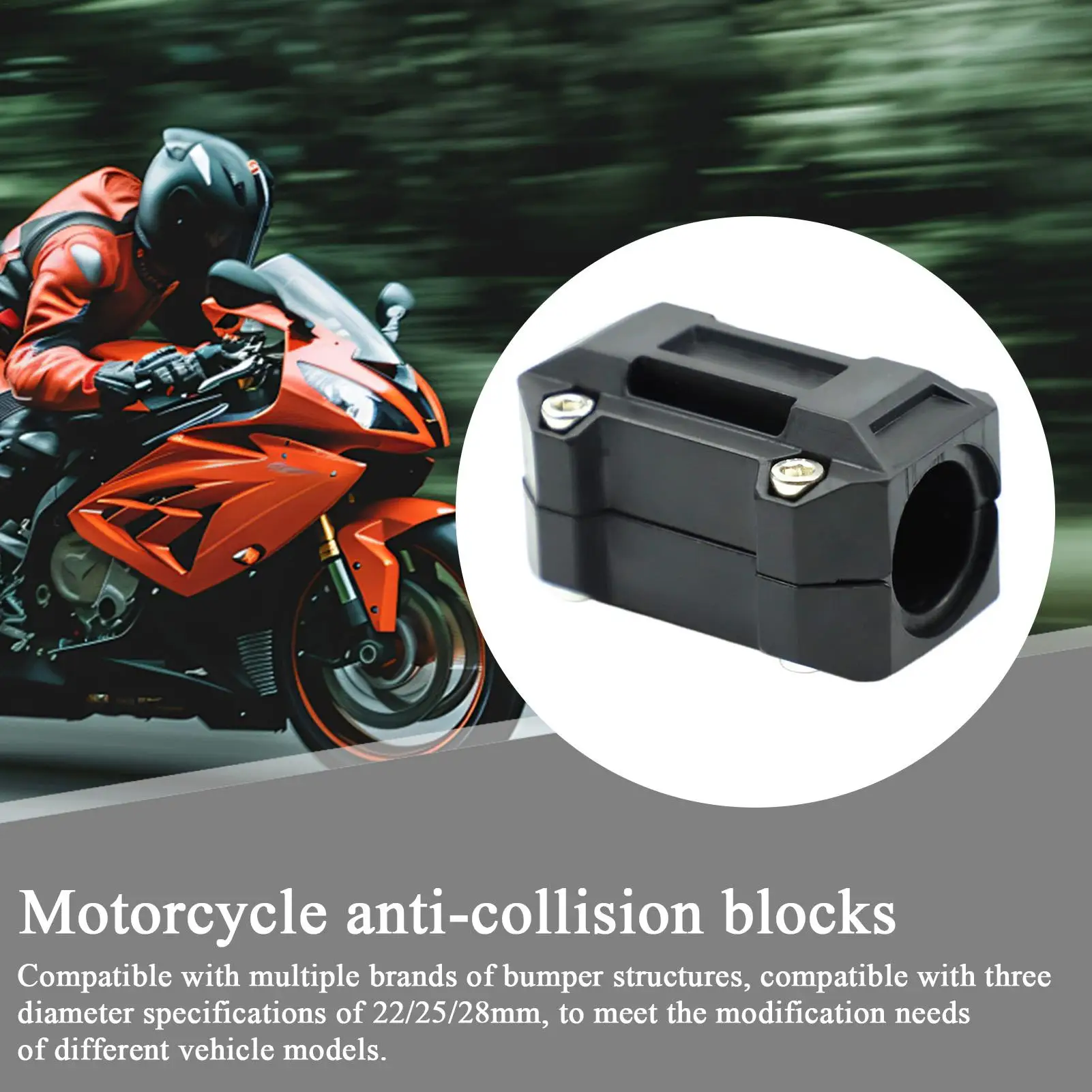 Motorcycle Bumper Guard Block Drop Protection Plate Motorcycle Engine Guard Bumper Crash Bar Protectors For Safety Protection