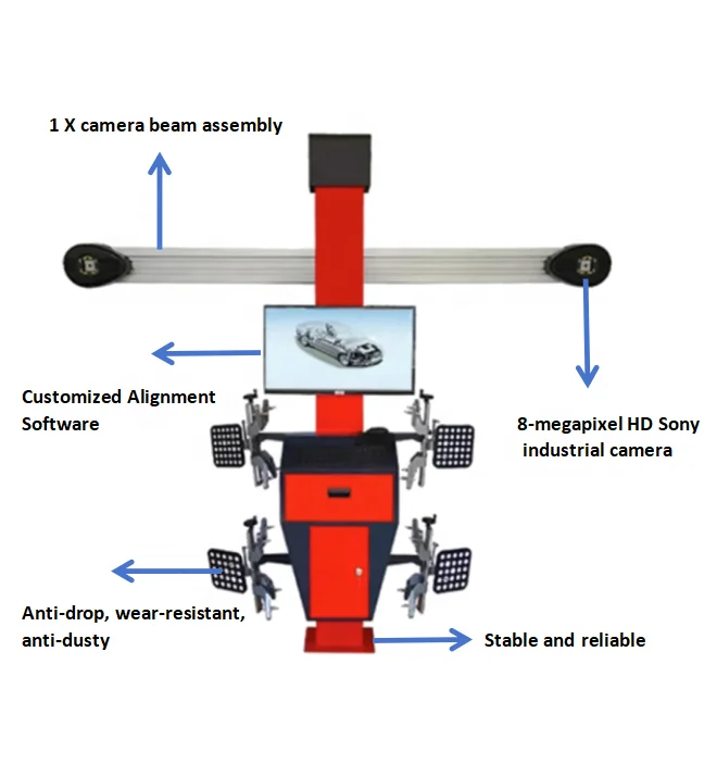 Full Set High Quality 3D Wheel Alignment Machine Four Positioning Automotive Equipment High Precision