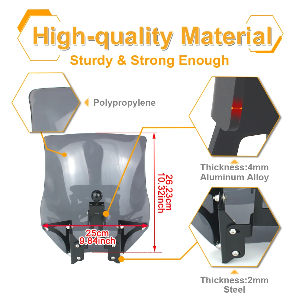 Motorcycle Windshield Riser Bracket &GPS Navigation Bracket For KTM 690 SMC 2019-2021 690 SMC R 2021-2023 690 Enduro R 2019-2023