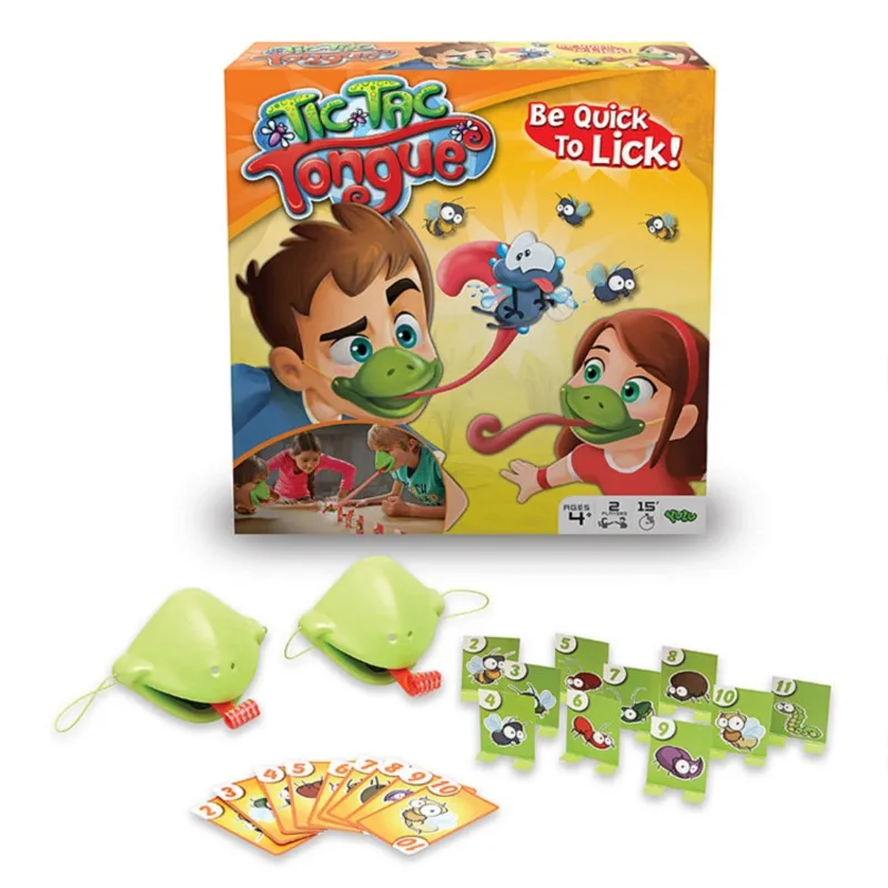 Tic Tac Tongue Competitive party board game Frog Tongue Mask desktop Game Set for parent-child interaction birthday gift for kid