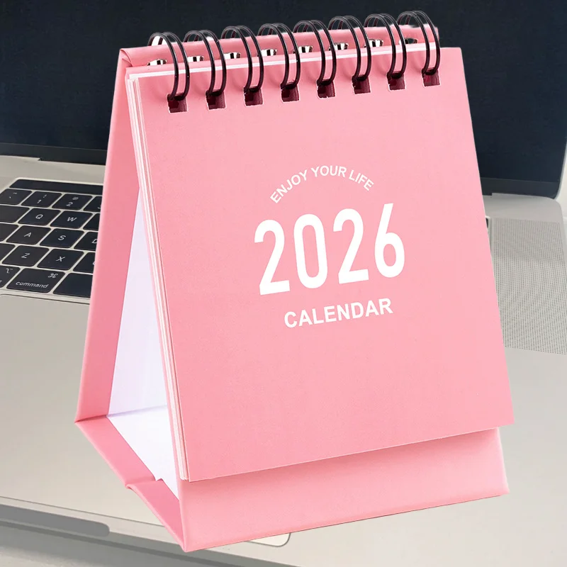 Desktop Calendar Portable Paper Calendar Mini Desk Calendar Spiral Binding Daily Scheduler For Home Decor Event Planning Office