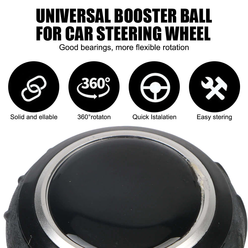 Car Steering Wheel Booster Spinner Knob Labor Saving Truck Tractor Forklift 360 Degree Grip Ball Turning Hand Control Auto Parts