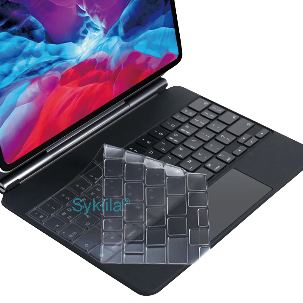 Keyboard Cover for iPad Pro 11 Magic Pro 12.9 10.5 Air 4 5 3 10.2 10.9 7 8 9 Smart Case Folio Silicone Protector Skin Film EU