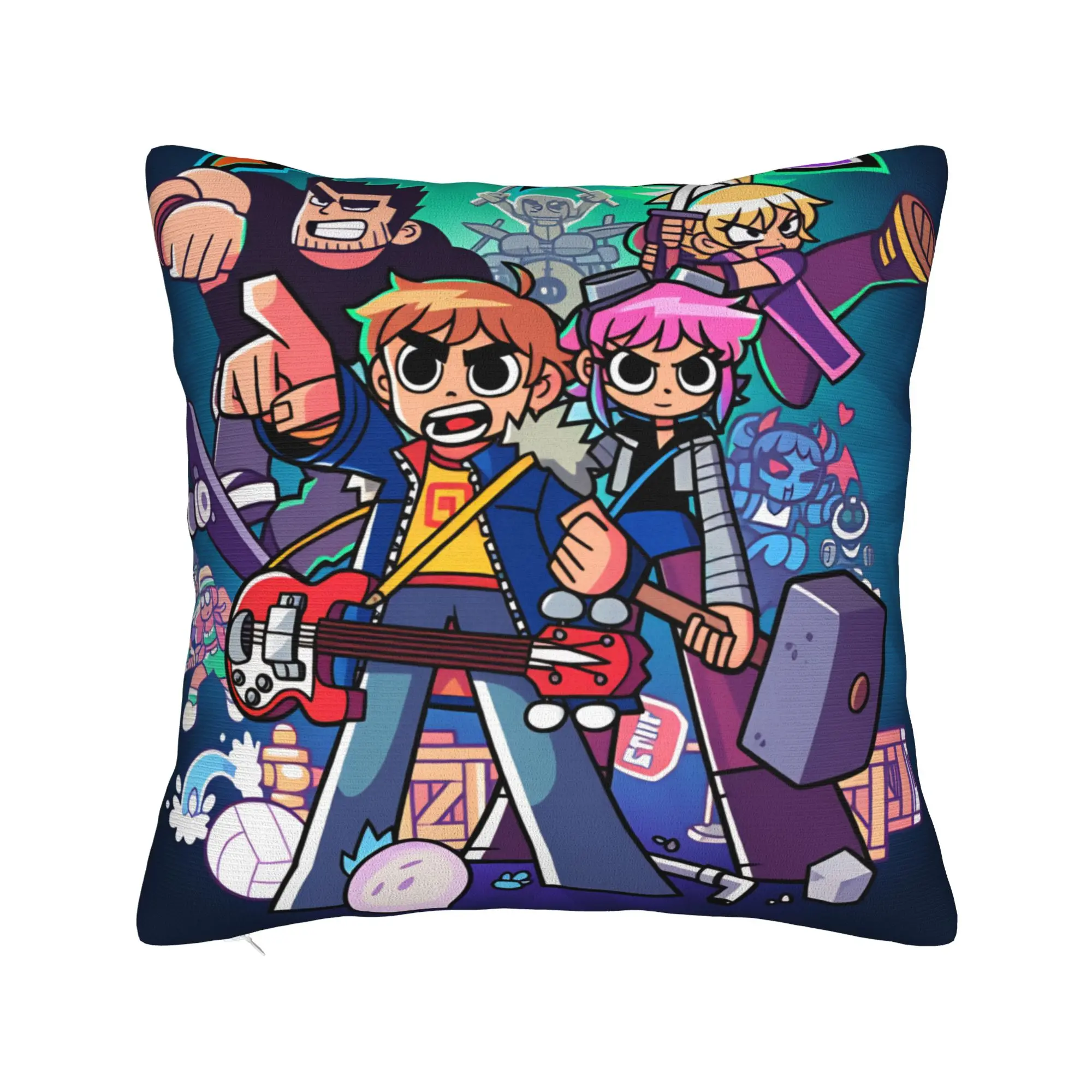 Scott Pilgrim Vs The World Anime Pillow Cover  Comfy Cushion Cover Morden Pillow Case For Sofa Car Home Decor