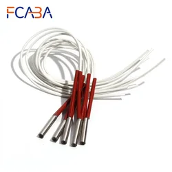 FCABA 5PCS 6mm Diameter 25~35mm Length 304SUS High Density Single Head Dual Cartridge Heater 110V/220V/380V 45W/50W/60W/65W/70W