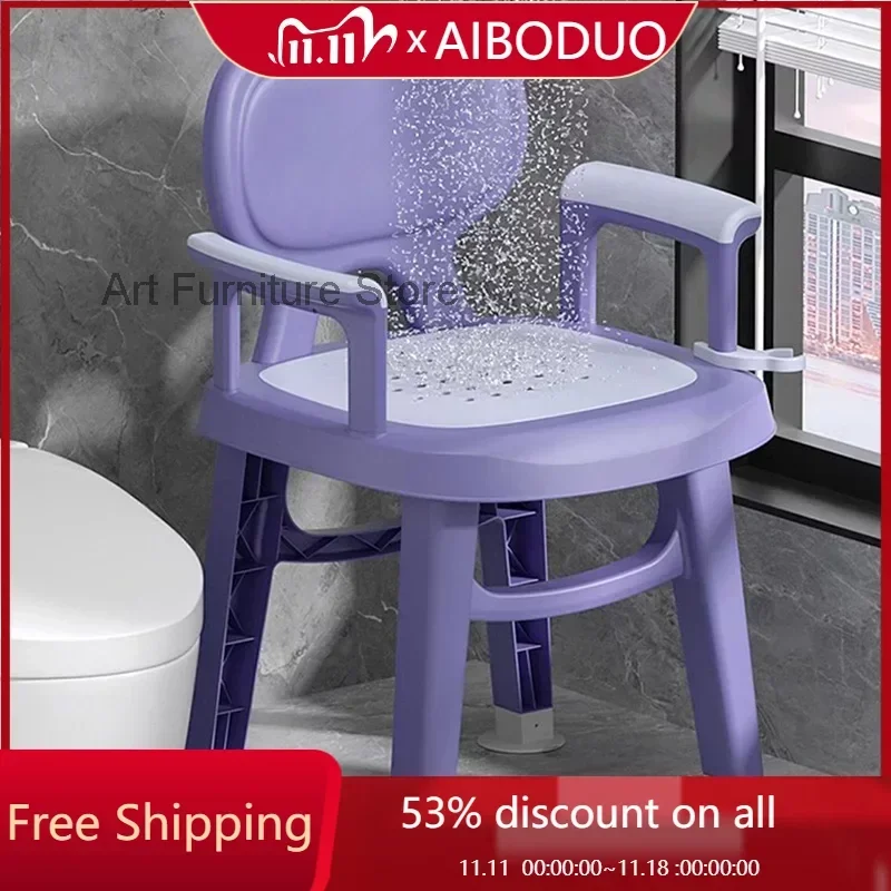 Shower Plastic Bathroom Chair Children Elderly Portable Chair Sauna Minder Camping Nordic Bedroom Tabouret Acrylic Furniture