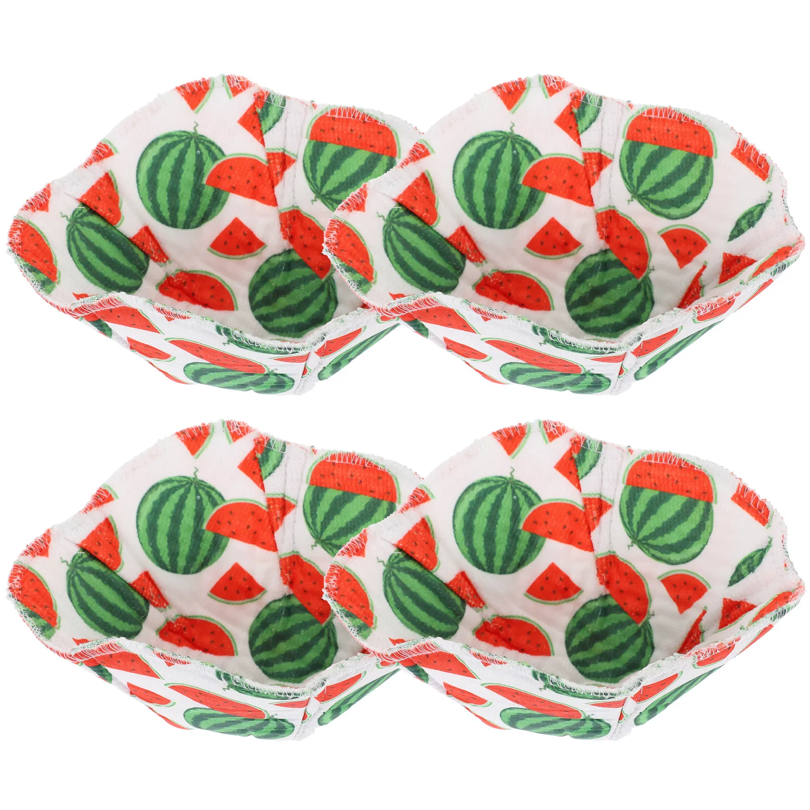 4Pcs Microwave Bowl Holders Insulation Hot Bowl Protectors Non Slip Kitchen Supplies Fruit Pattern Kitchen Supplies