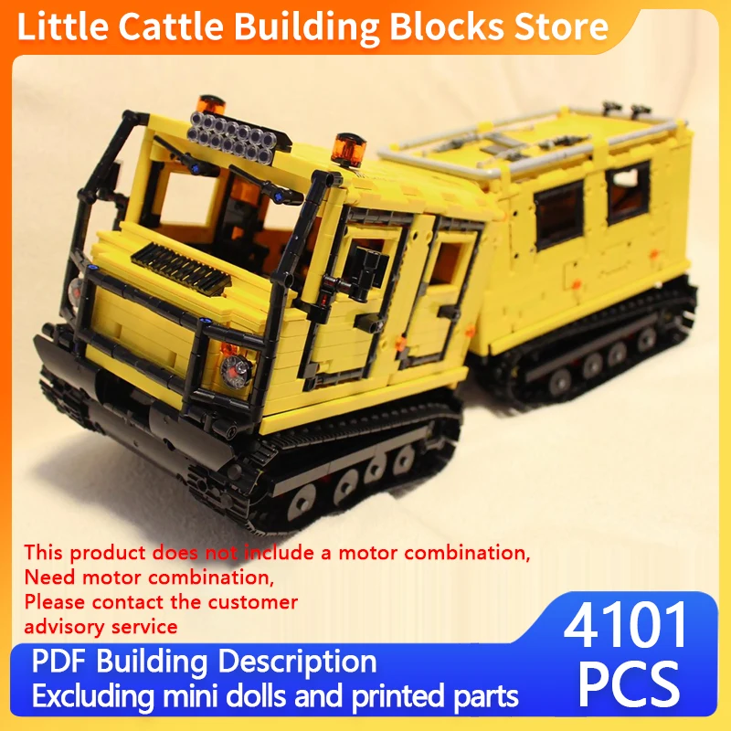 City Car Model MOC Building Bricks BV206 Articulated Tracked Carrier Modular Technology Gifts Holiday Assemble Children Toy Suit