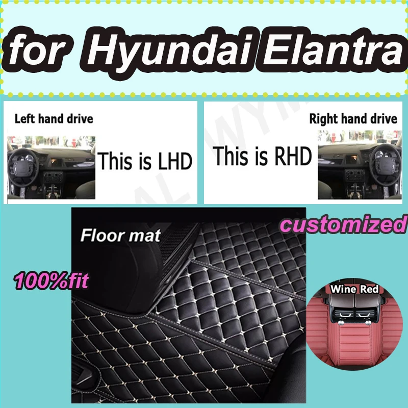 

РОСКОШНЫЕ автомобильные коврики на заказ для Hyundai Elantra 2012 2013 2014 2015